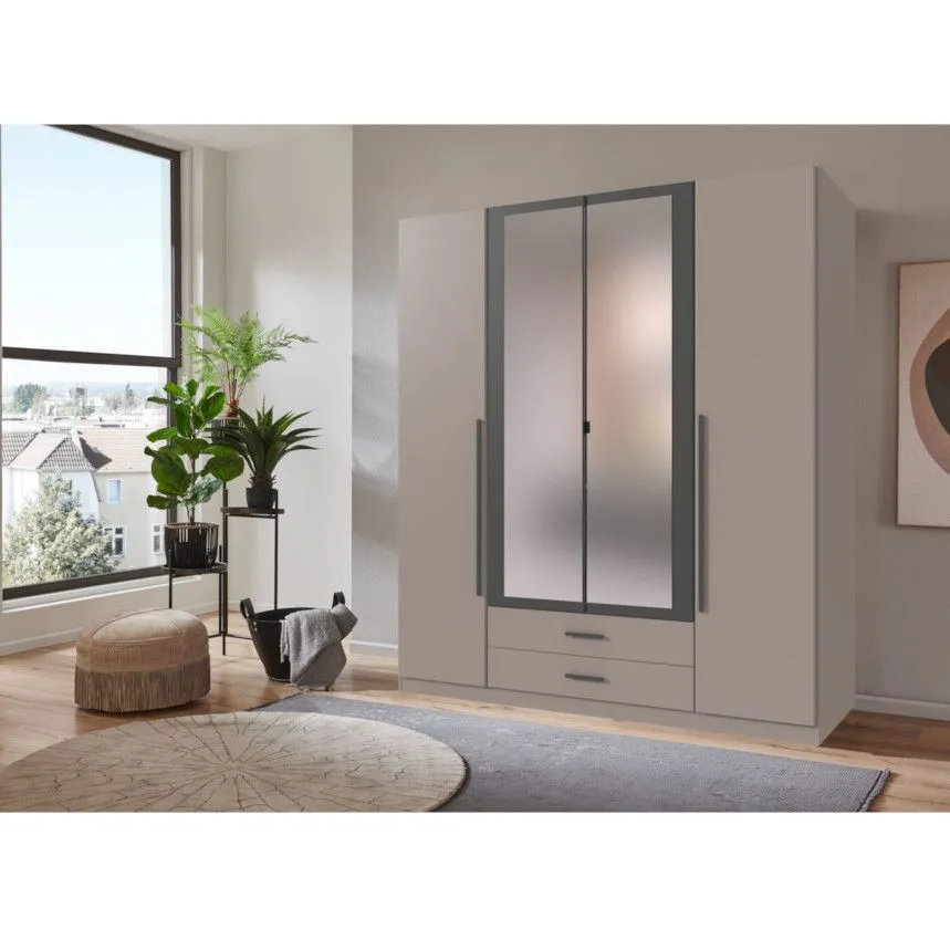 Riidekapp+peegel Marburg 2u2s sahara/grafiit