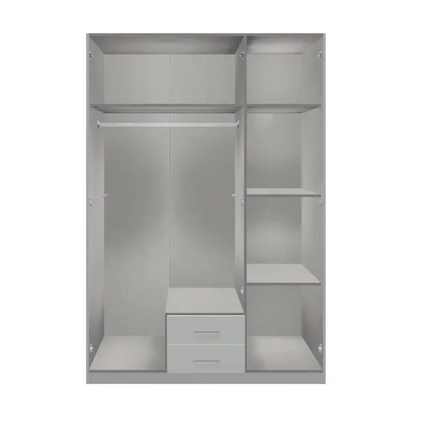 Riidekapp+peegel Marburg 2u2s valge/artisan tamm