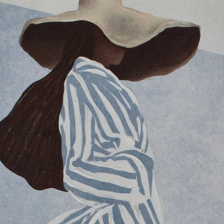 Seinapilt Plaque Lady 60x90 sinine