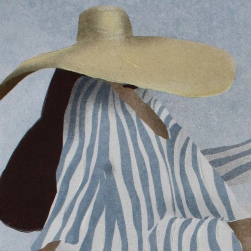 Seinapilt Plaque Lady 60x90 sinine