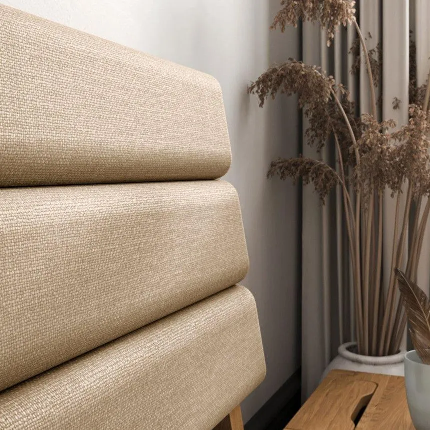 Voodi Rhett-Tw 120x200 õlitatud tamm/kangas