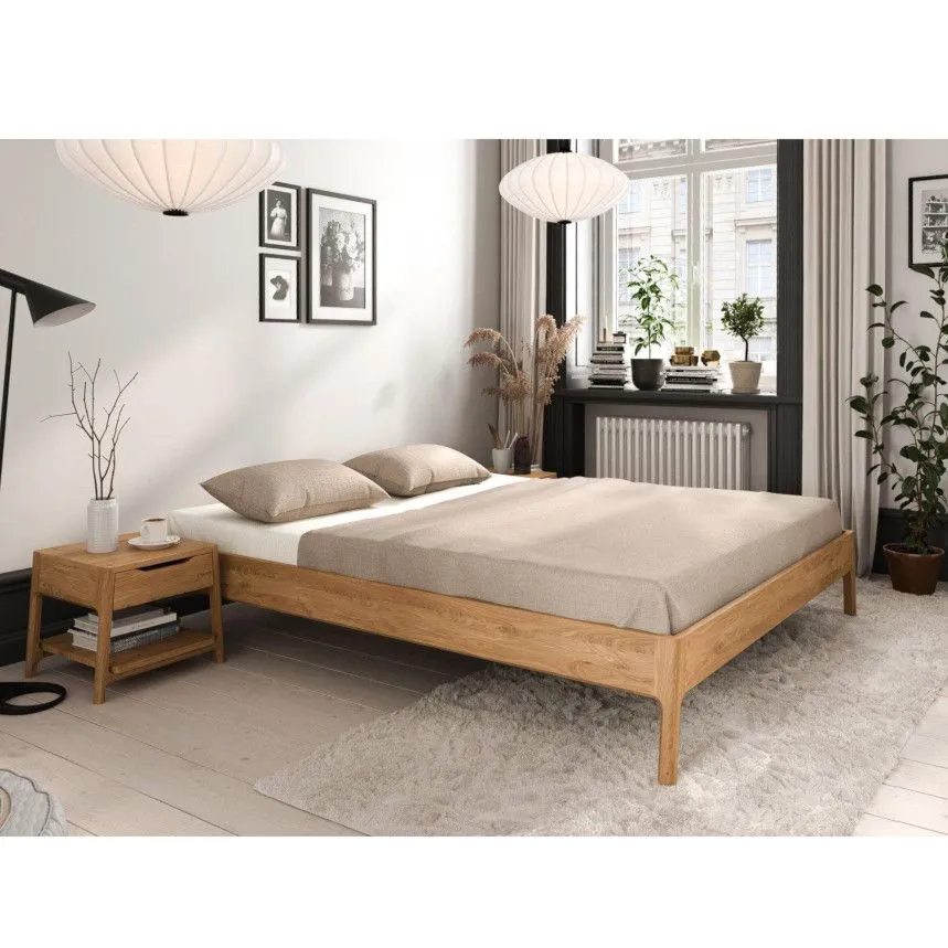 Voodi Rhett-Tw peatsita 120x200 õlitatud tamm