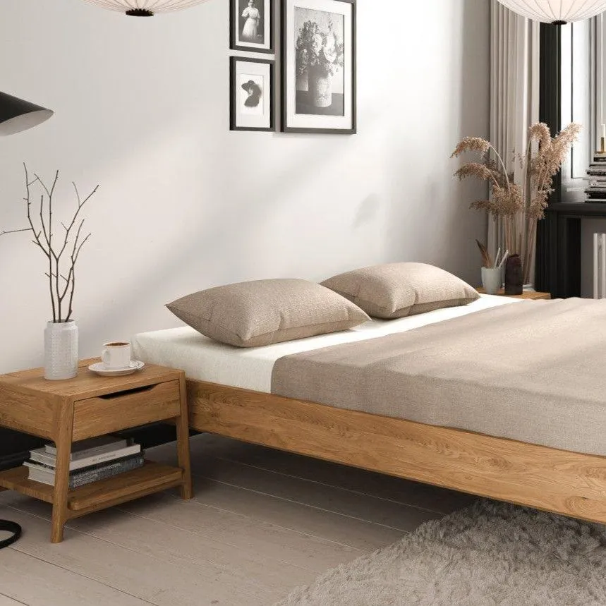 Voodi Rhett-Tw peatsita 120x200 õlitatud tamm