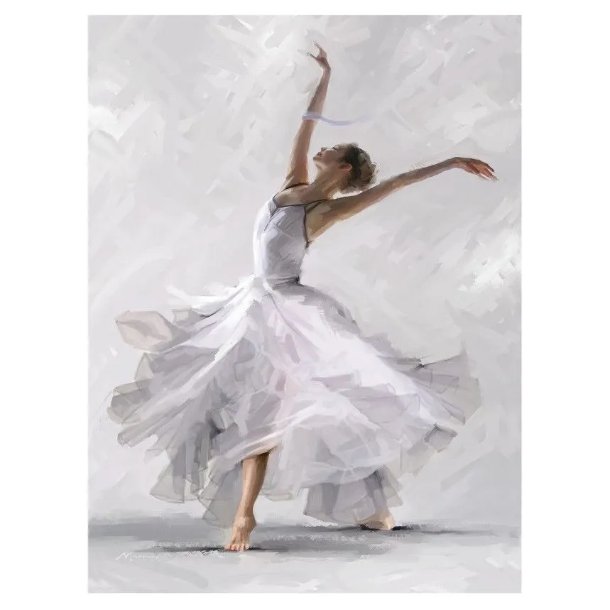 Seinapilt Dancer 60x80 valge