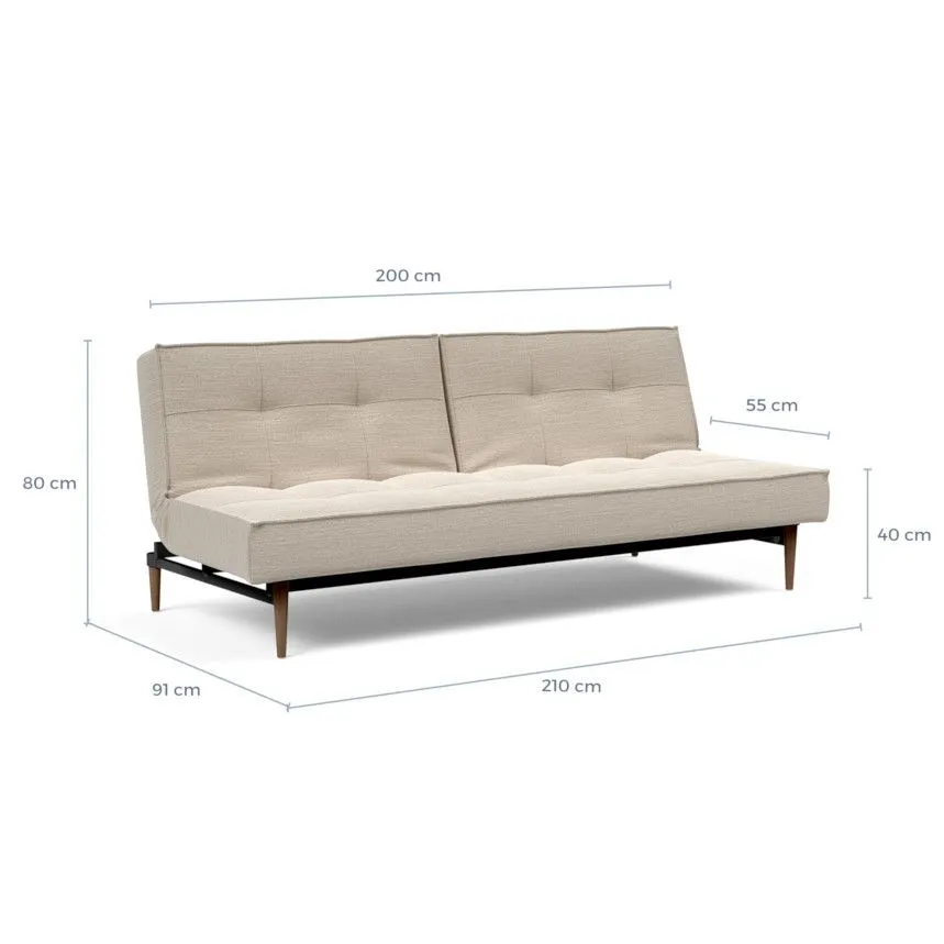 Innovation diivanvoodi Splitback styletto dark 115 helebeež