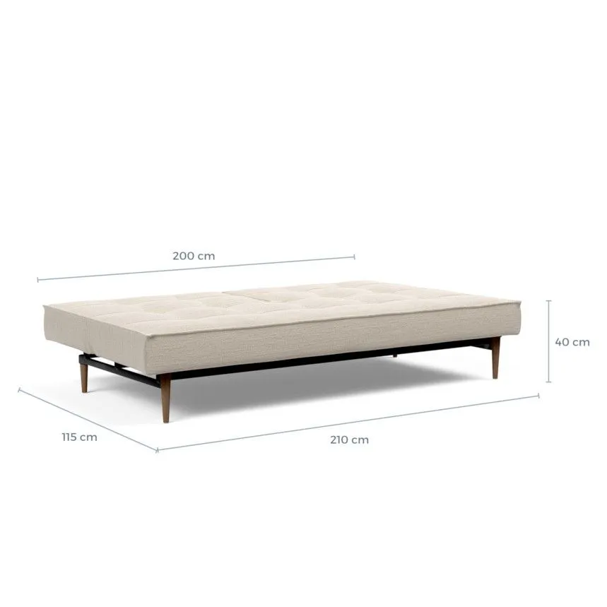 Innovation diivanvoodi Splitback styletto dark 115 helebeež