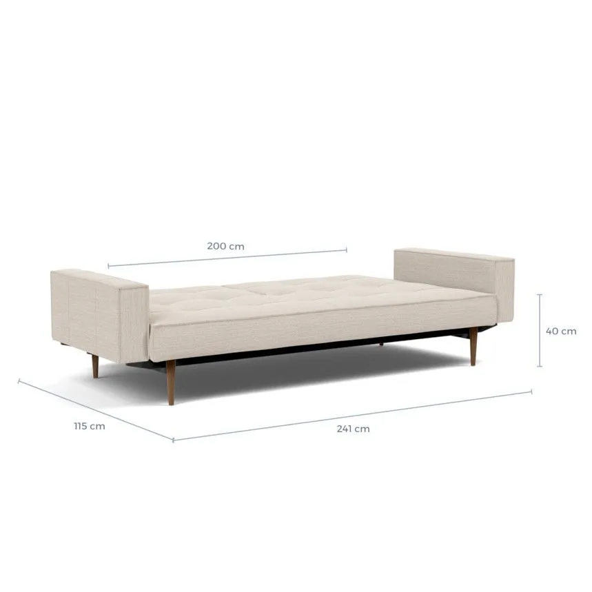 Innovation diivanvoodi Splitback styletto dark 115 helebeež