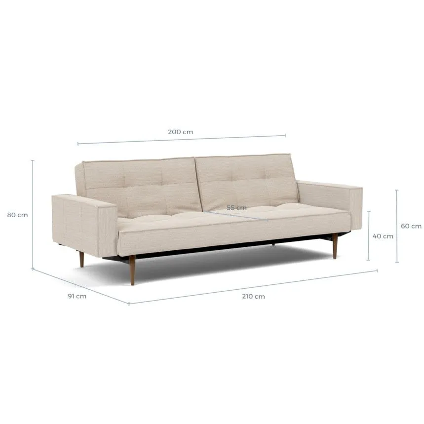 Innovation diivanvoodi Splitback styletto dark 115 helebeež