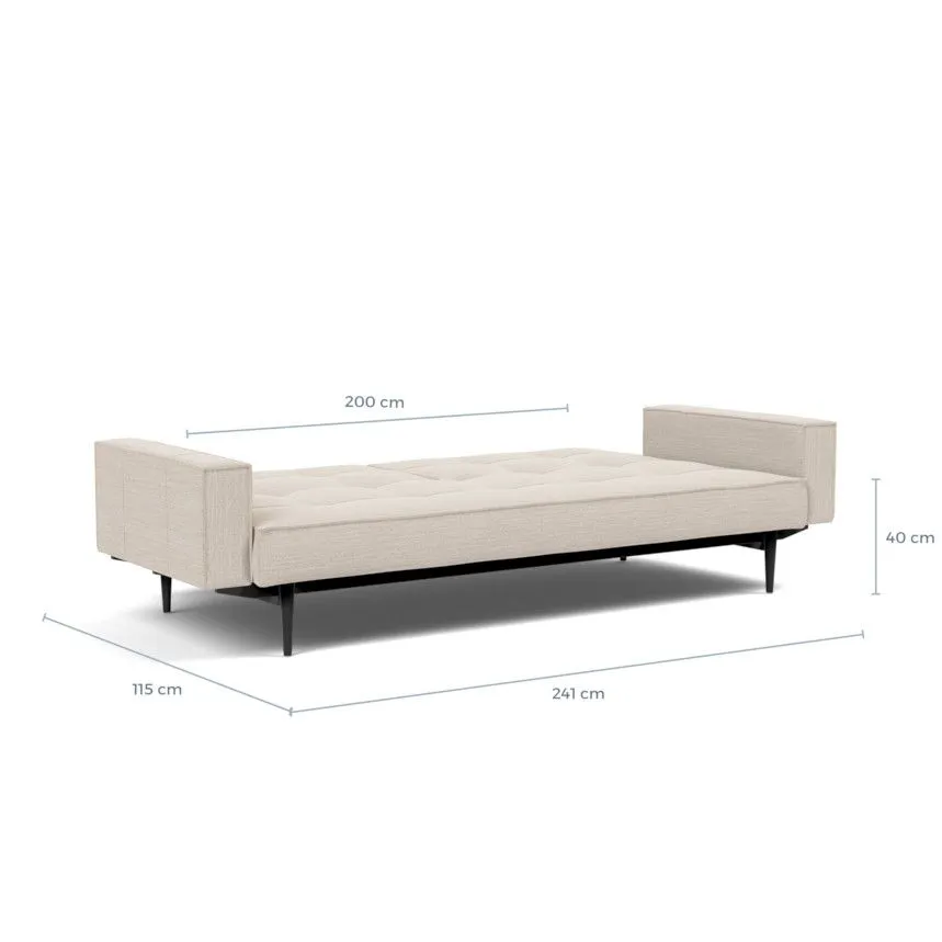 Innovation diivanvoodi Splitback styletto black 115 helebeež