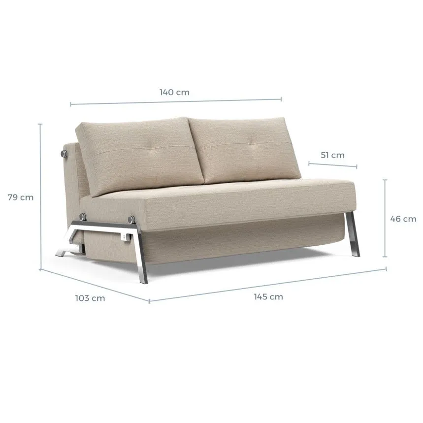 Innovation diivanvoodi Cubed kroom 140 helepruun