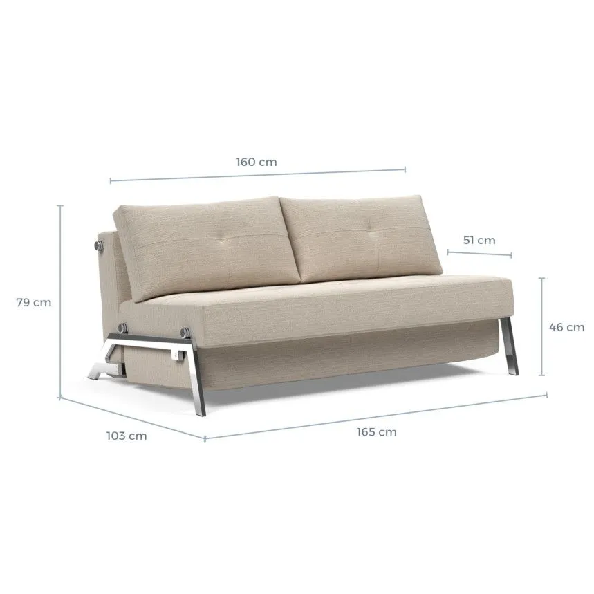 Innovation diivanvoodi Cubed kroom 160 helepruun