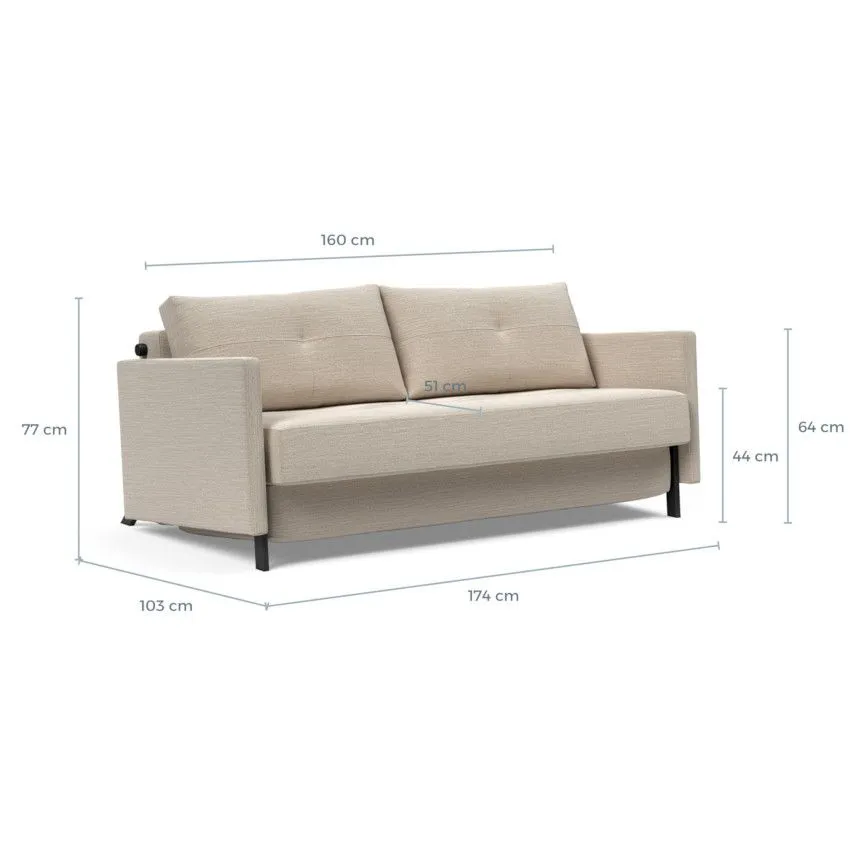 Innovation diivanvoodi Cubed 160 helepruun