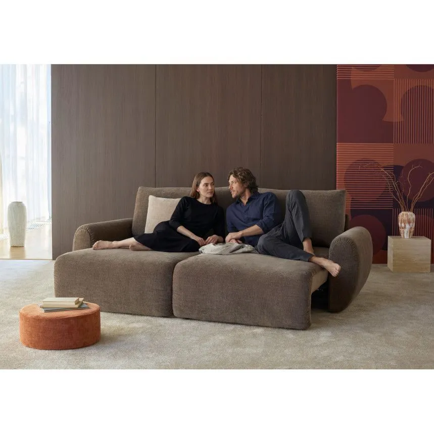 Innovation diivanvoodi Lounger Norum Curve tumepruun