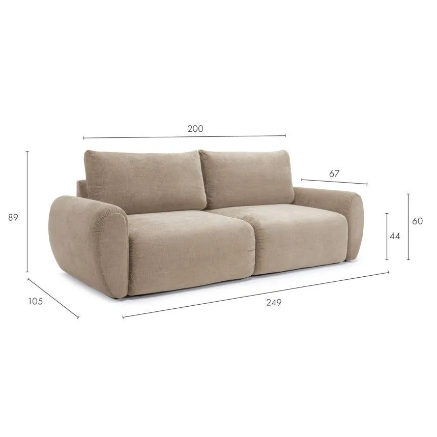 Innovation diivanvoodi Lounger Norum Curve beež