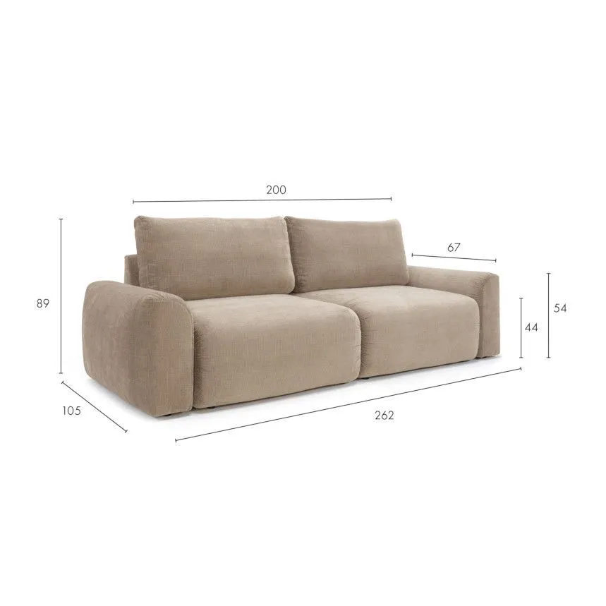 Innovation diivanvoodi Lounger Norum Chunky tumepruun