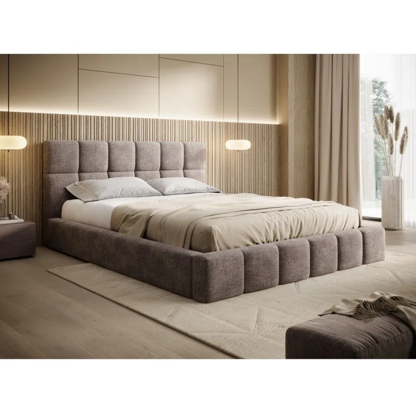 Pesukastiga voodi Dice 160x200 taupe