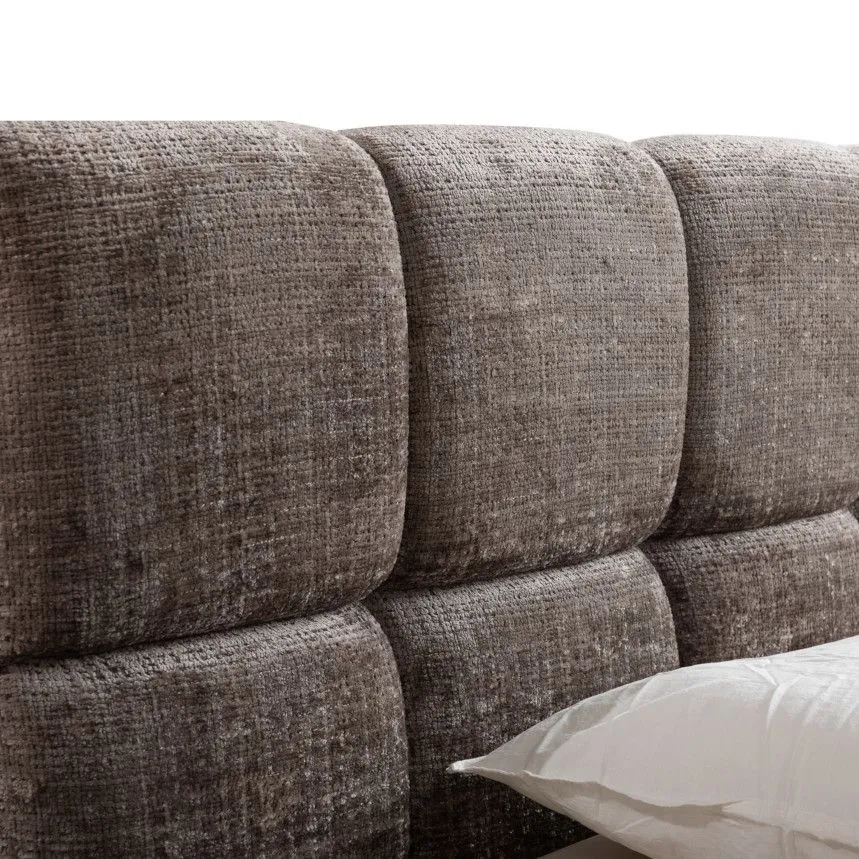 Pesukastiga voodi Dice 160x200 taupe