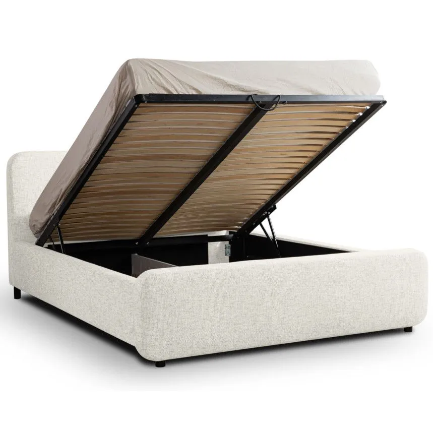 Pesukastiga voodi Hogan 140x200 valge