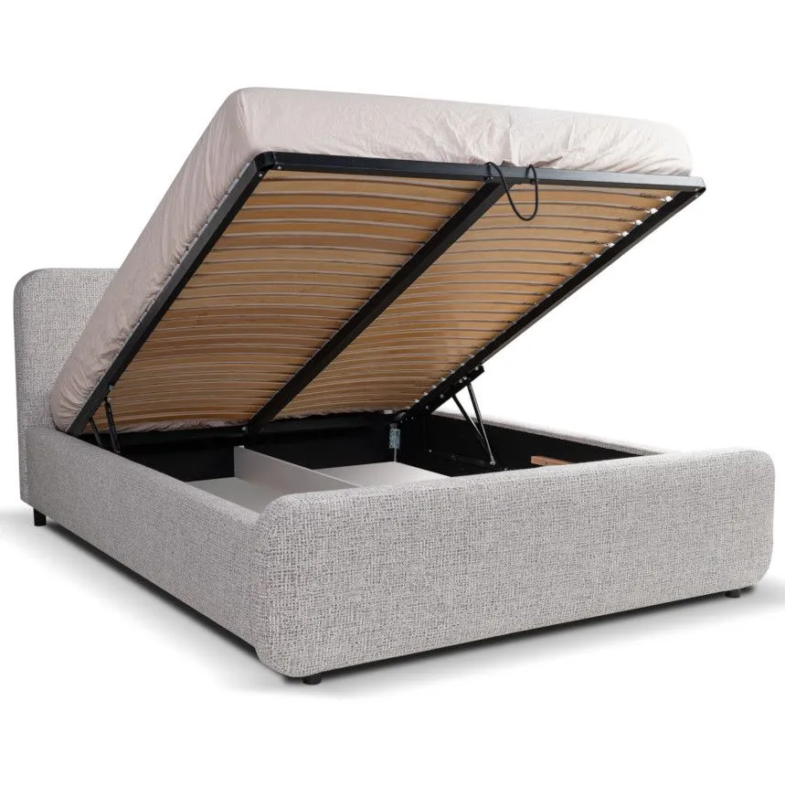 Pesukastiga voodi Hogan 160x200 helehall