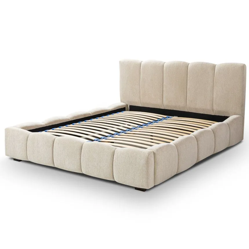 Pesukastiga voodi Nubia 180x200 naturaalvalge