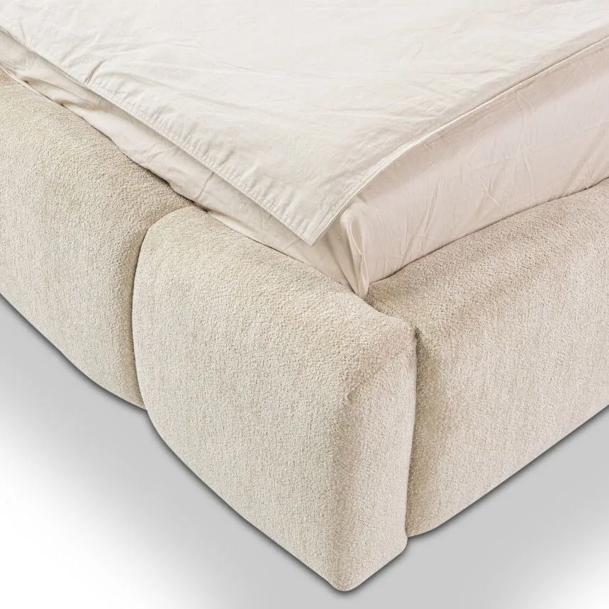 Pesukastiga voodi Nubia 180x200 naturaalvalge