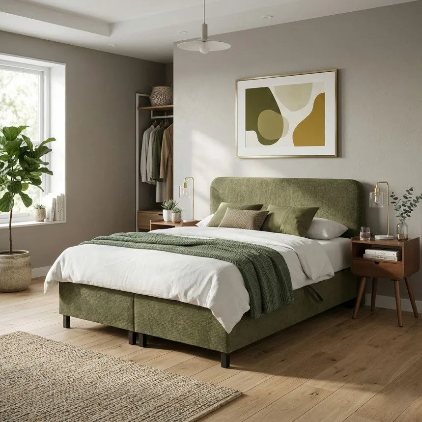 Kontinentaalvoodi Viva 160x200 roheline