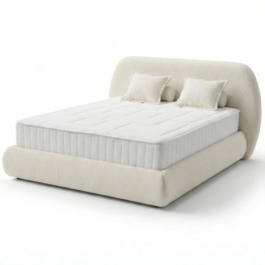 Pesukastiga voodi Cleo 120x200 naturaalvalge