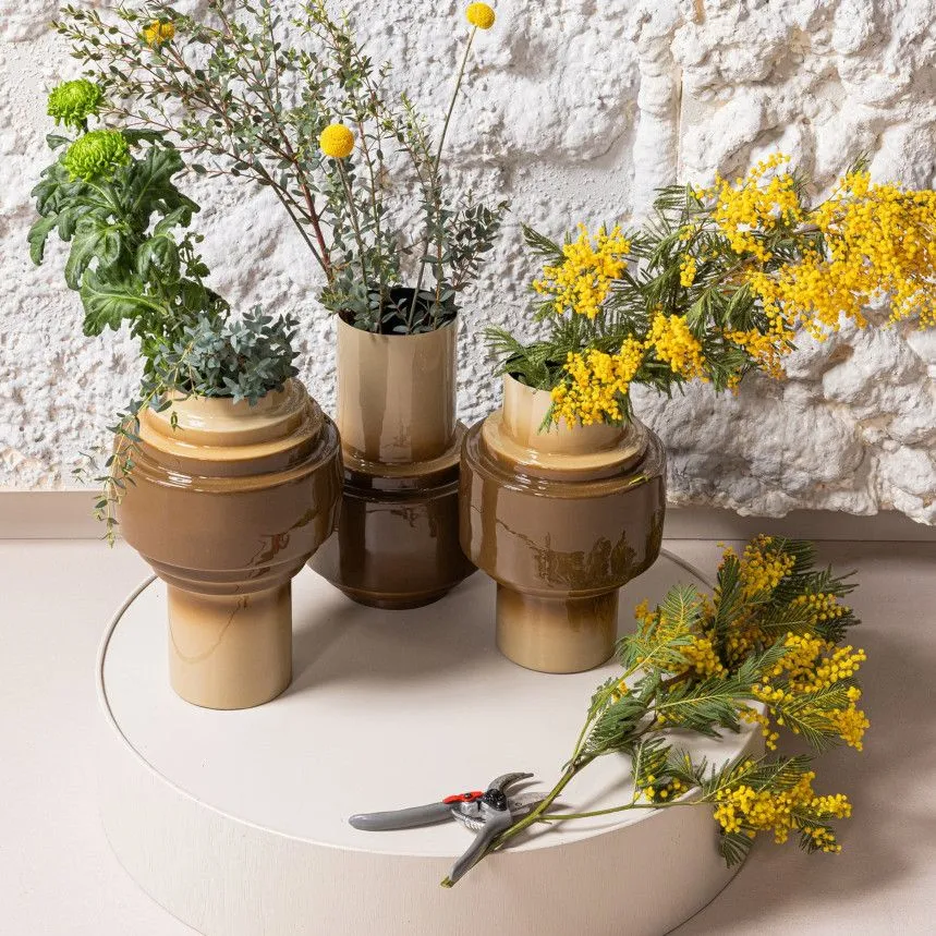 WOOOD vaas Orba H35 pruun