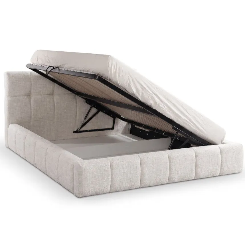 Pesukastiga voodi Dice 180x200 valge