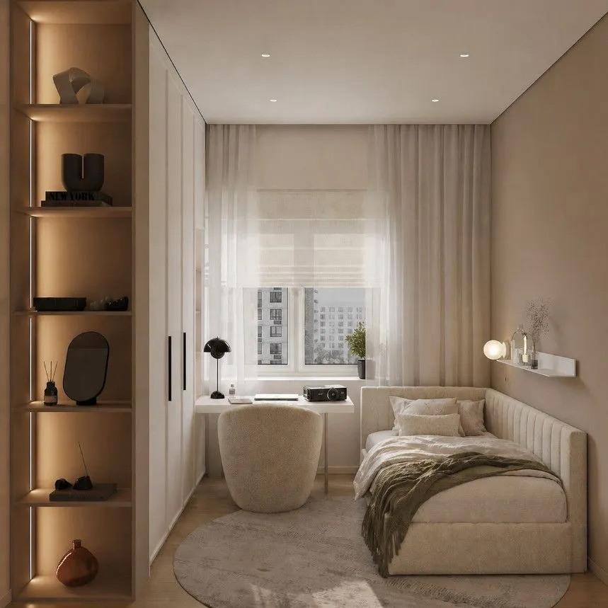 Pesukastiga voodi Teddy 90x200 naturaalvalge