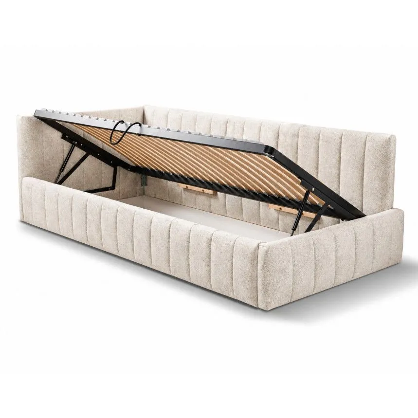 Pesukastiga voodi Teddy 90x200 naturaalvalge