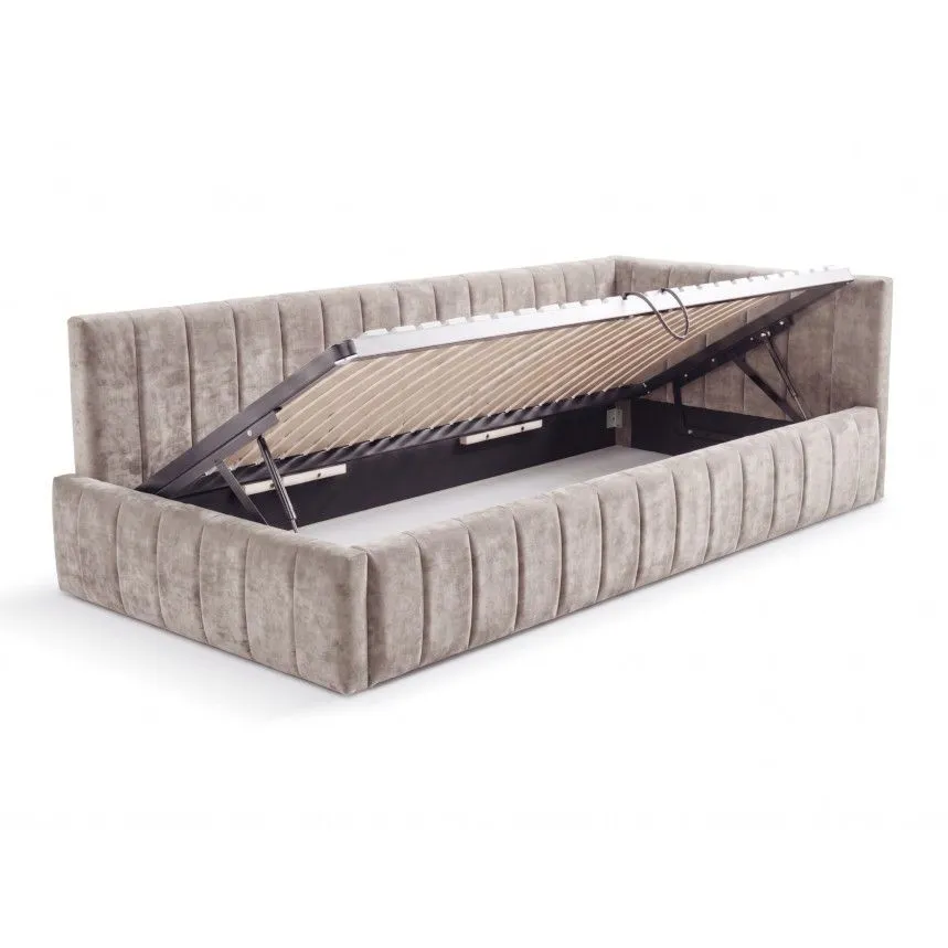 Pesukastiga voodi Teddy 90x200 parem beež