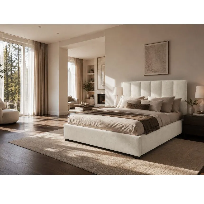 Pesukastiga voodi Hugo 160x200 naturaalvalge