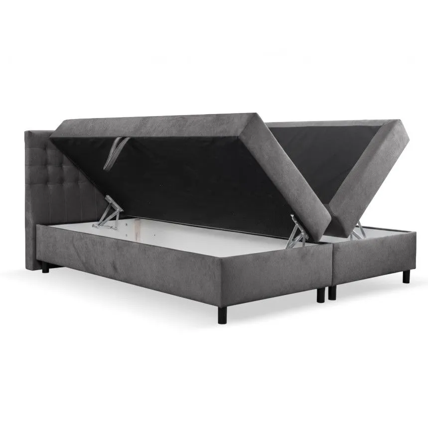 Kontinentaalvoodi Pilar 140x200 tumehall