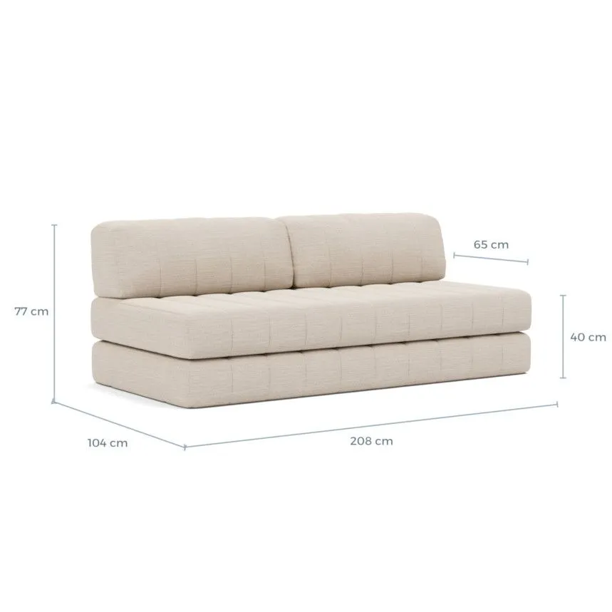 Innovation diivanvoodi Cozypad+ seljatoepadjad helebeež