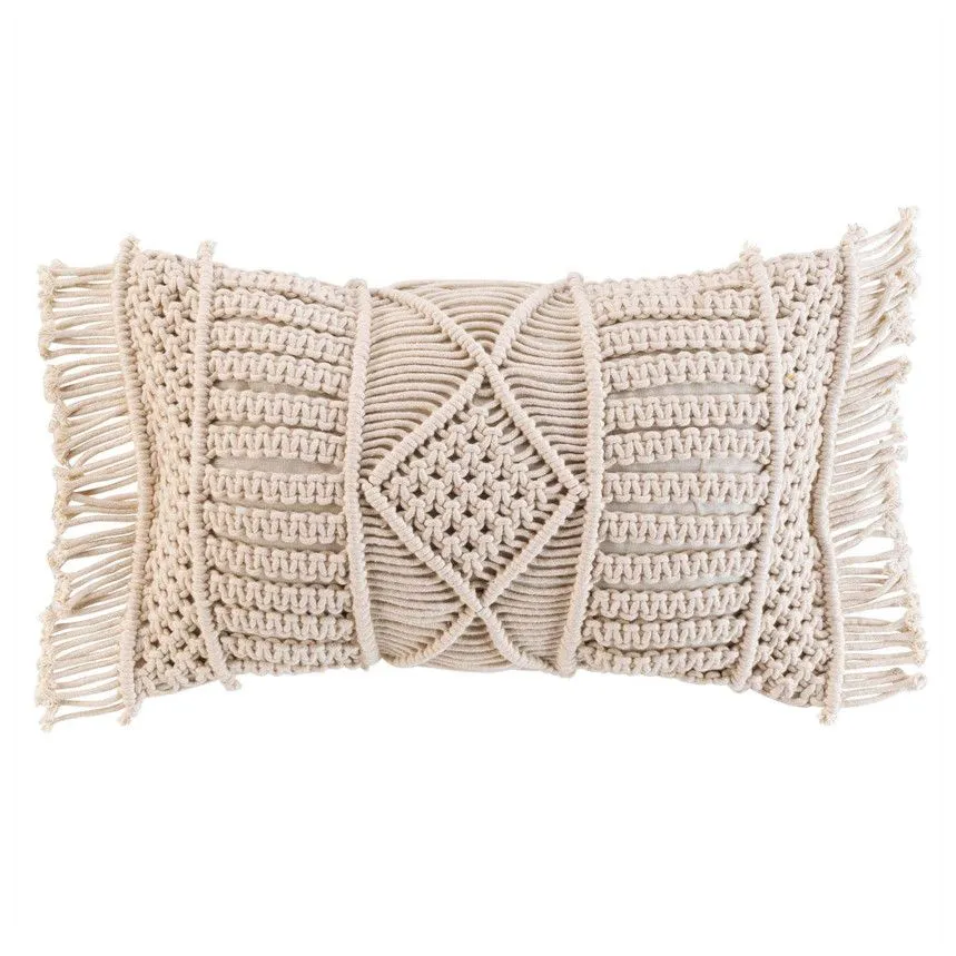 Dekoratiivpadi Macrame 30x50 beež