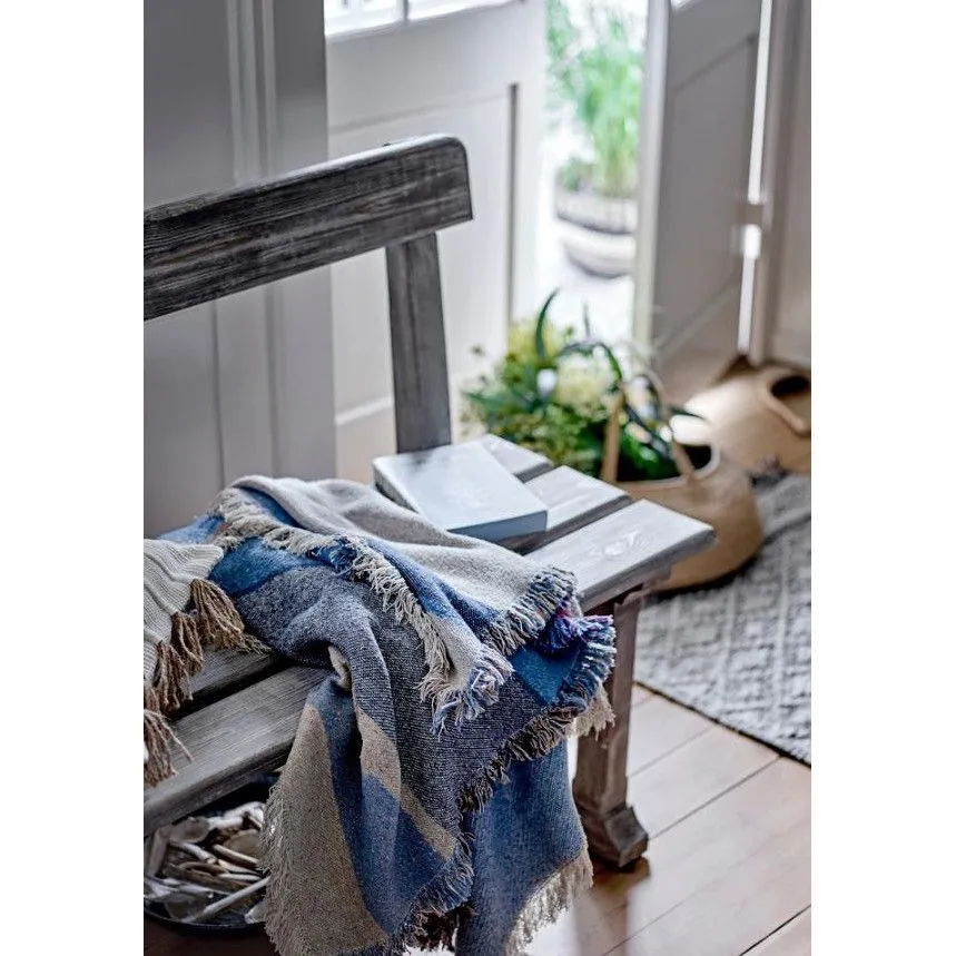 Bloomingville pleed Throw 130x160 hall/sinine
