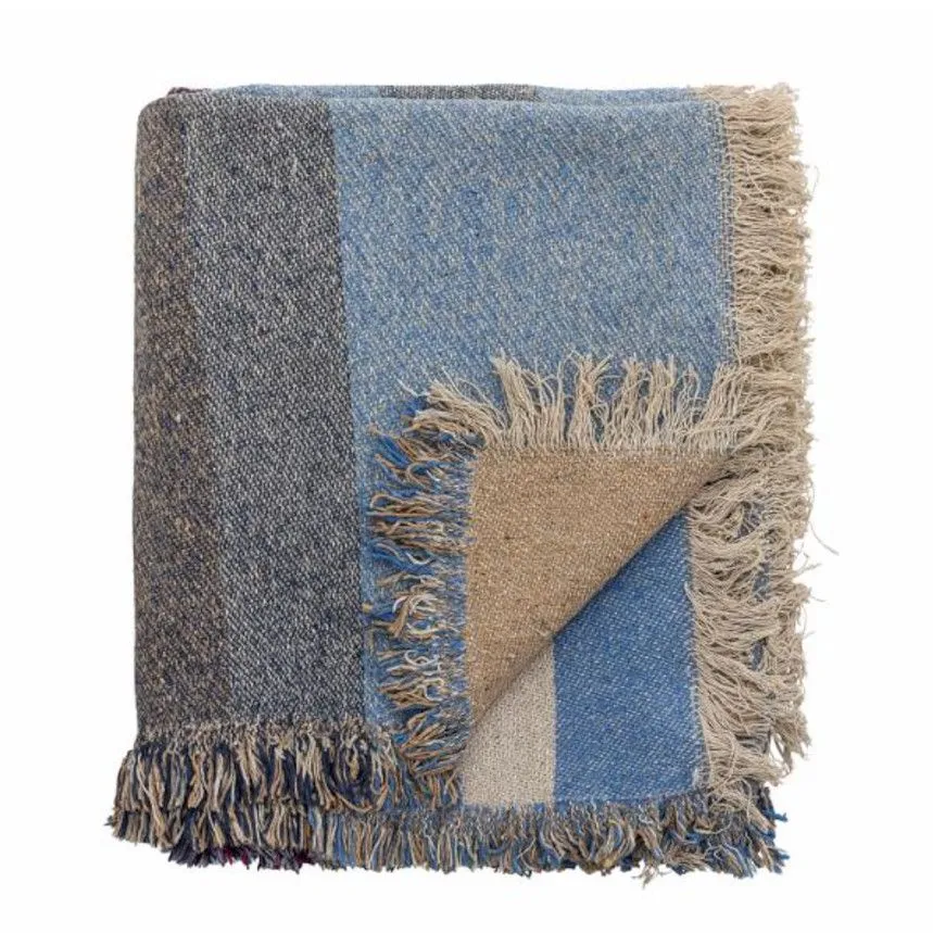 Bloomingville pleed Throw 130x160 hall/sinine