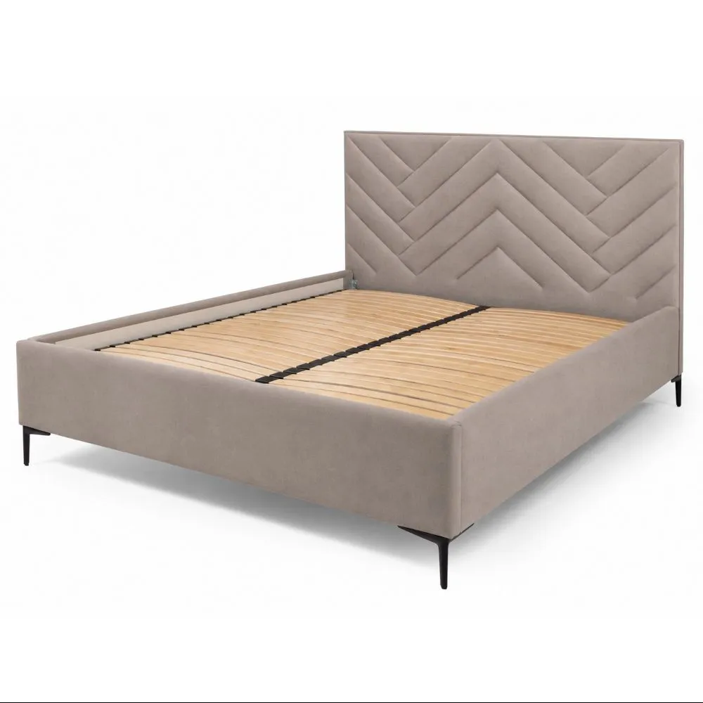 Pesukastiga voodi Babine 160x200 helebeež
