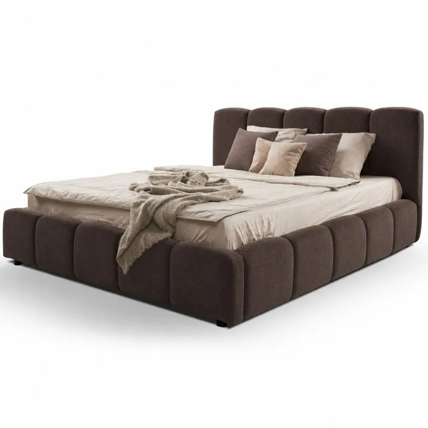 Pesukastiga voodi Nubia 160x200 tumepruun