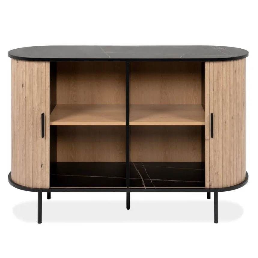 Kummut Kajsa 2u 120 tamm/must marmor