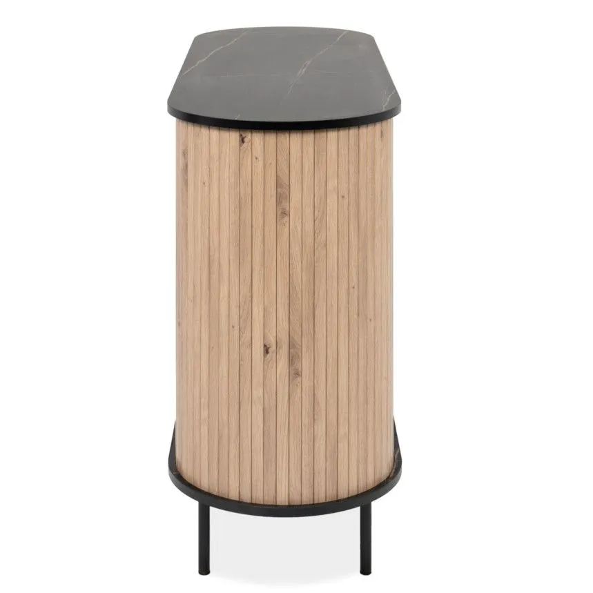 Kummut Kajsa 2u 160 tamm/must marmor