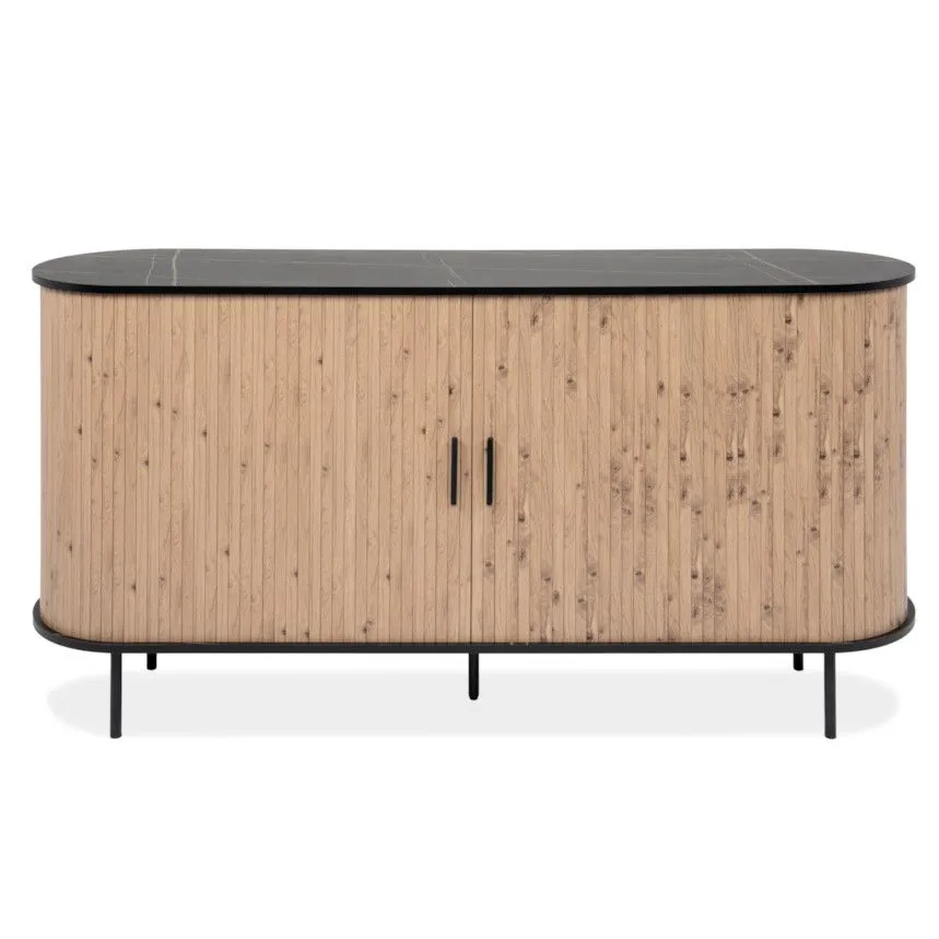 Kummut Kajsa 2u 160 tamm/must marmor