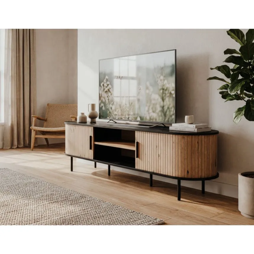 Tv-alus Kajsa 2u 160 tamm/must marmor