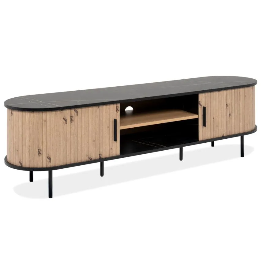 Tv-alus Kajsa 2u 160 tamm/must marmor