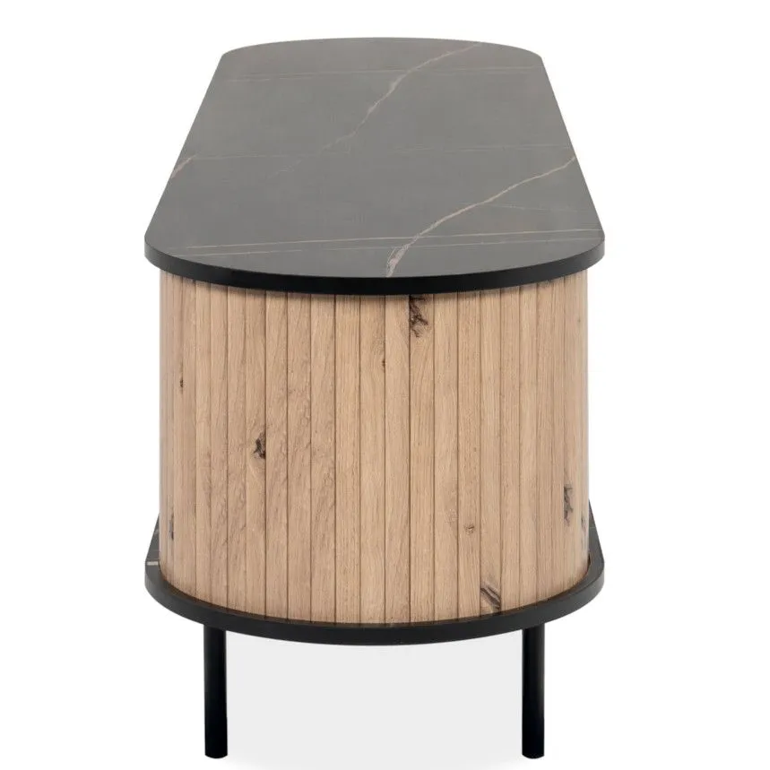 Tv-alus Kajsa 2u 160 tamm/must marmor