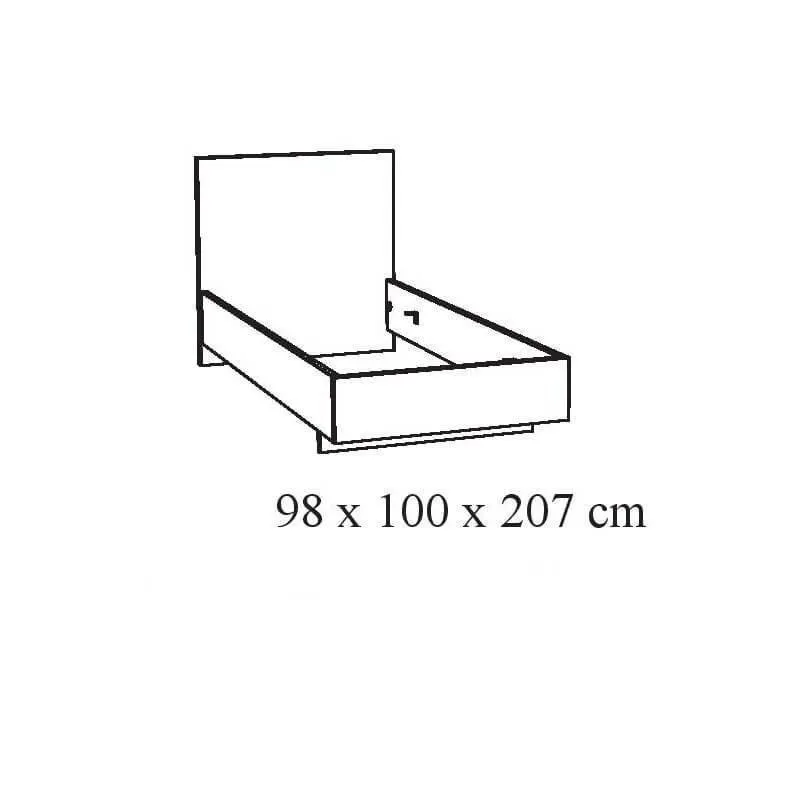 Voodi Helga 90x200 cm