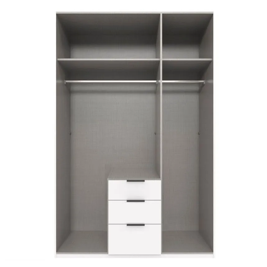 Riidekapp New York A 3u3s+peegel valge