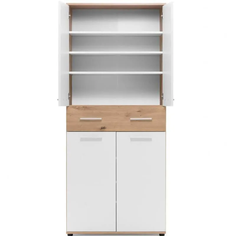 Esikukapp Jacky artisan tamm/valge