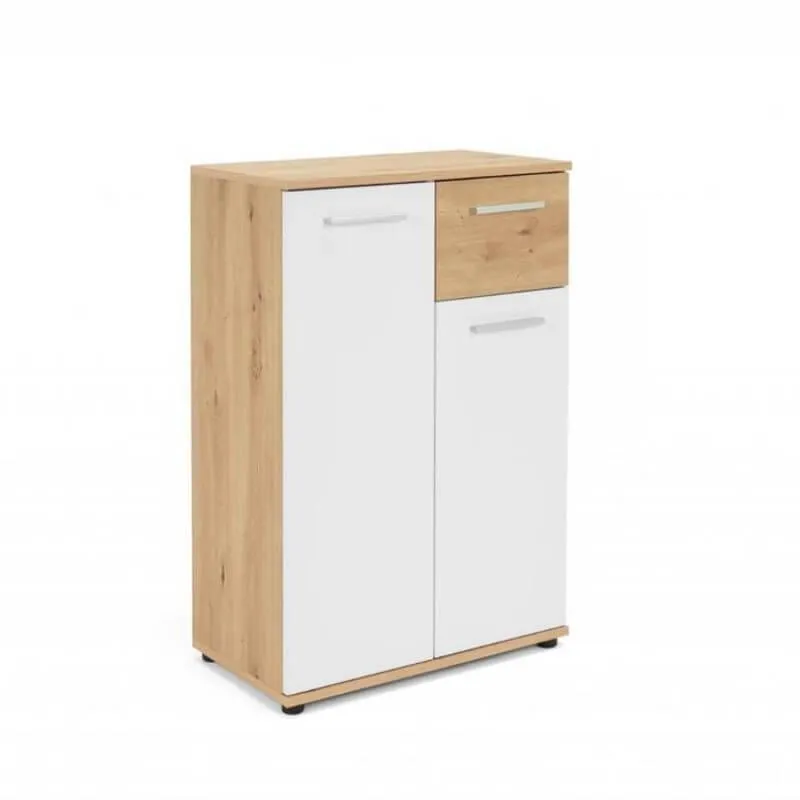 Kummut Jacky valge/artisan tamm